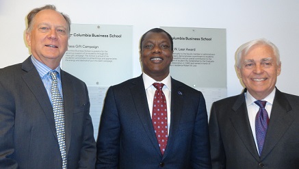 (L-r) Prof. Murray Low, Founder, EIR, CBS; Austin Okere, Founder CWG Plc & Entrepreneur in Residence, CBS and Mr. Cliff Schorer, Program Director, EIR, CBS during the Entrepreneurs in Residence week in New York recently.